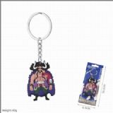 One Piece Double-sided soft rubber Keychain pendan