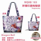 Dragon Ball Full color green zipper shopping bag s