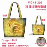 Dragon Ball Full color green zipper shopping bag s