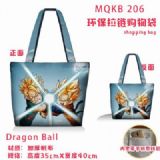Dragon Ball Full color green zipper shopping bag s