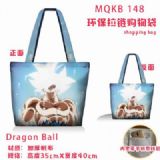 Dragon Ball Full color green zipper shopping bag s