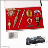 Harry Potter Necklace Keychain pendant Boxed Set