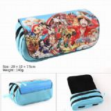 One Piece Blue Poster avatar Double zipper PU penc
