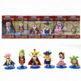 WCF One Piece a set of six Boxed Figure Decoration