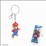 Super Mario Bros Mario Double-sided soft keychain 