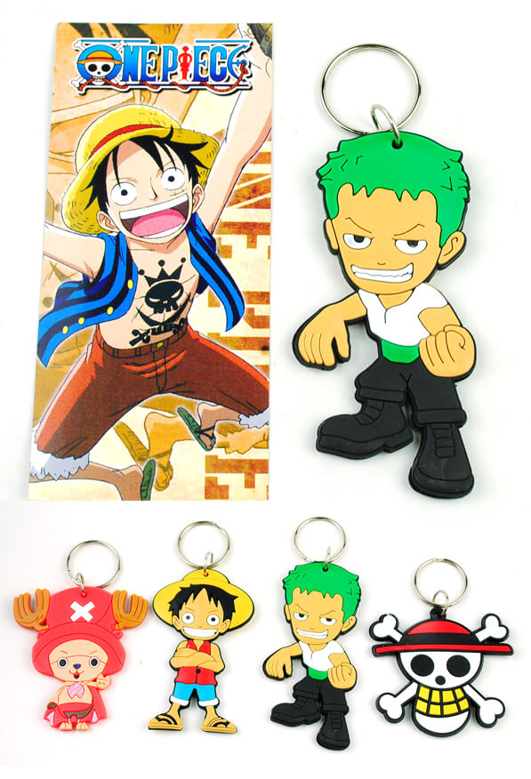 one piece anime keychain
