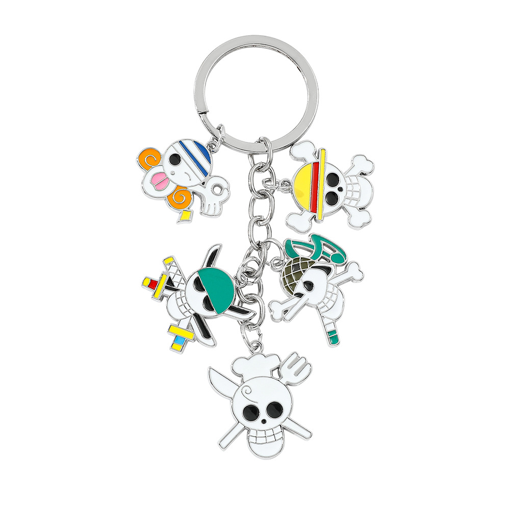 One Piece anime keychain 5pcs a set