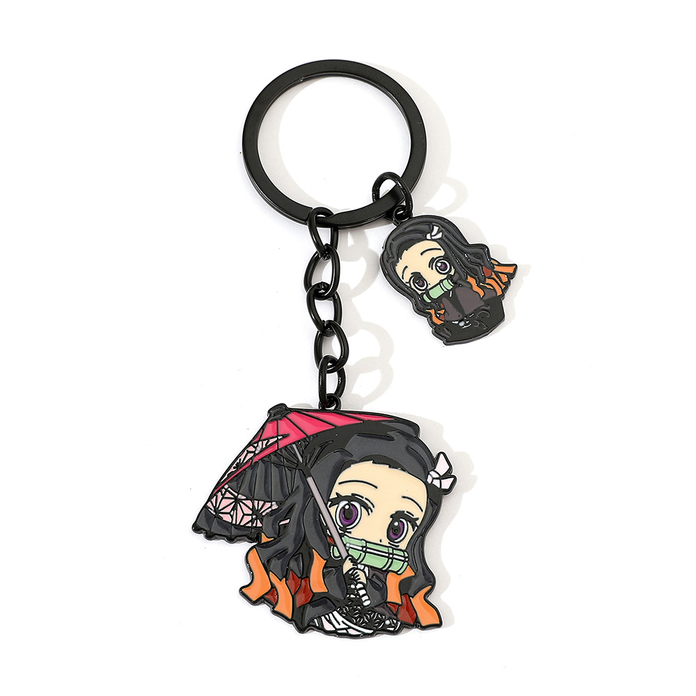 Demon slayer kimets anime keychain 5 pcs a set