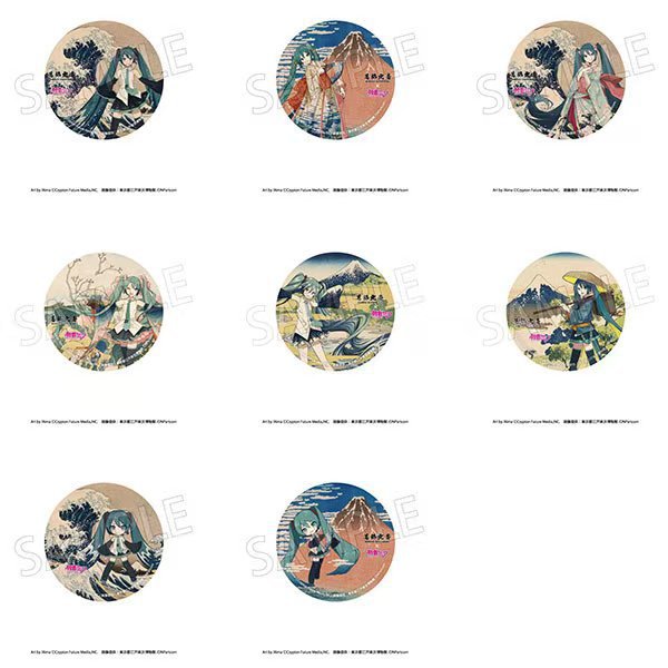 Hatsune Miku anime pin 8pcs a set
