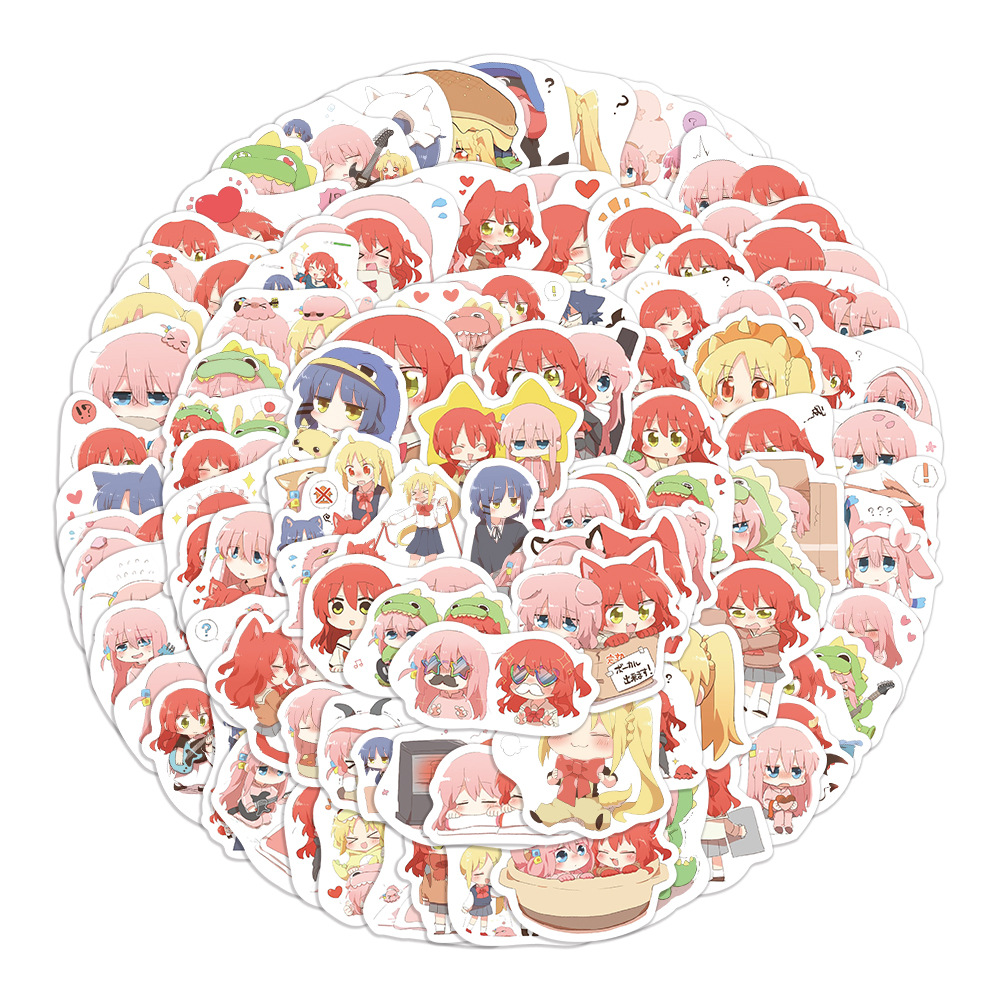 Bocchi the rock anime waterproof stickers 100pcs a set