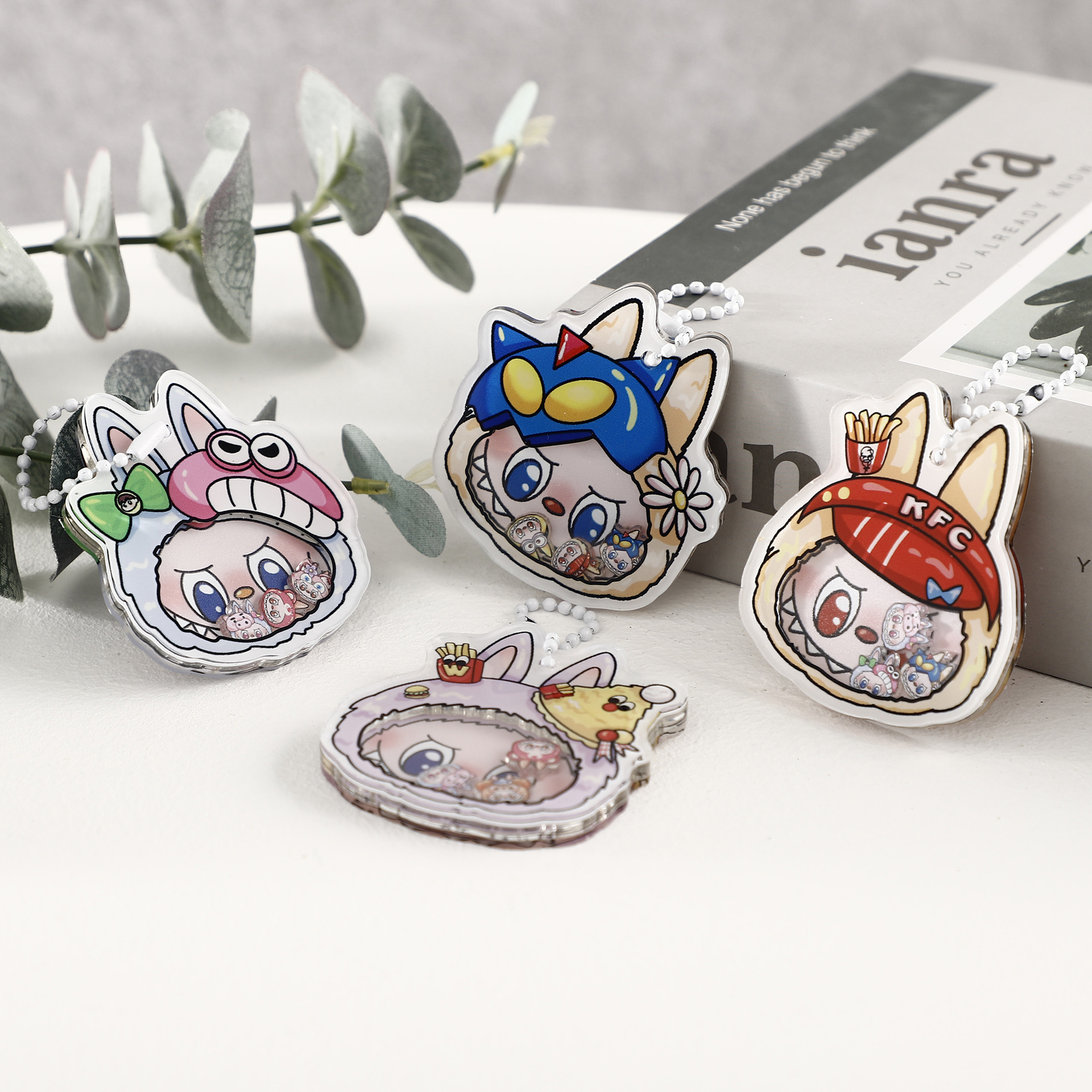 Labubu anime keychain