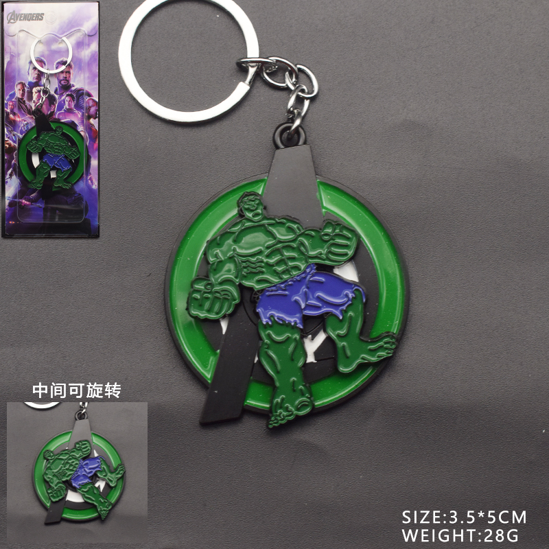 Avengers anime rotating keychain