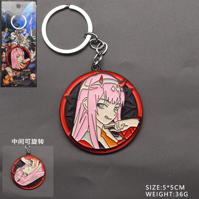 Darling In The Franxx anime rotating keychain