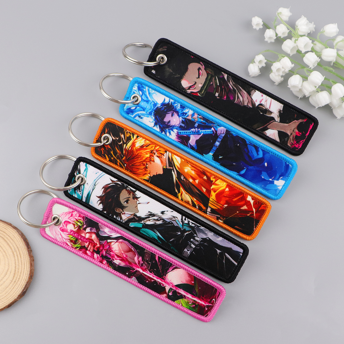Demon slayer kimets anime keychain