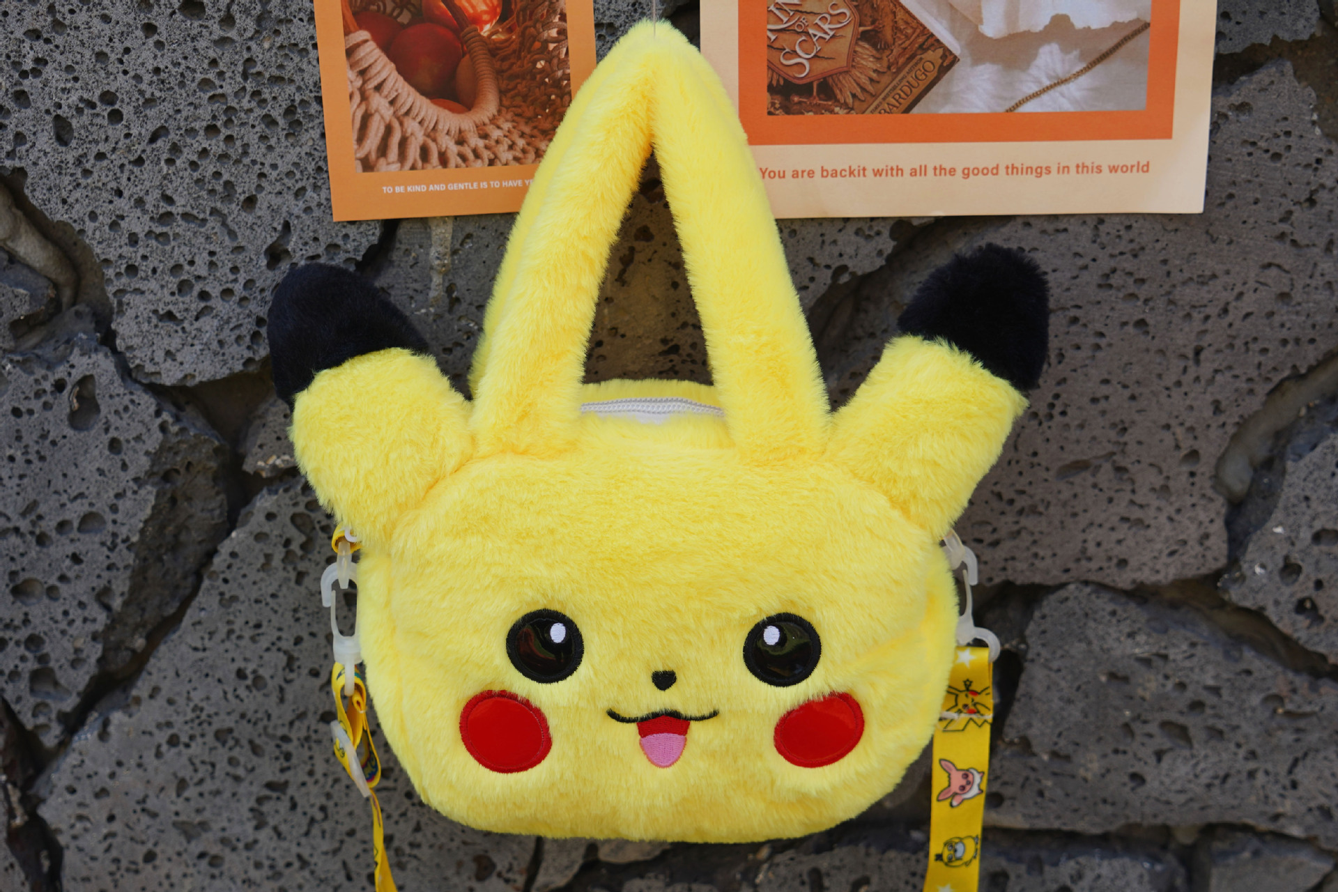 Pokemon anime plush shoulder bag 20*15*8cm
