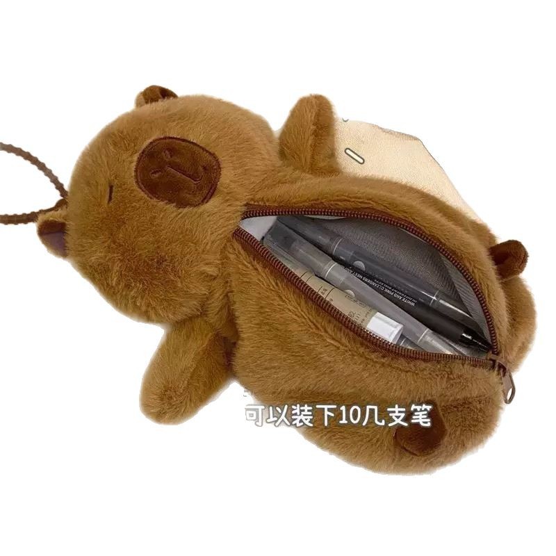 Capybara anime plush pencil bag 30*8*5cm