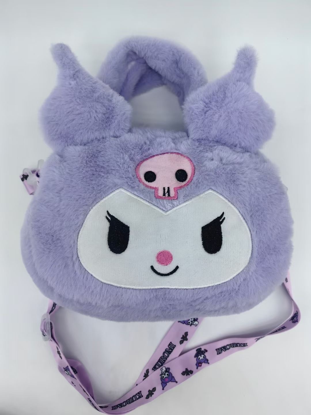 Kuromi anime plush shoulder bag 20*15*8cm