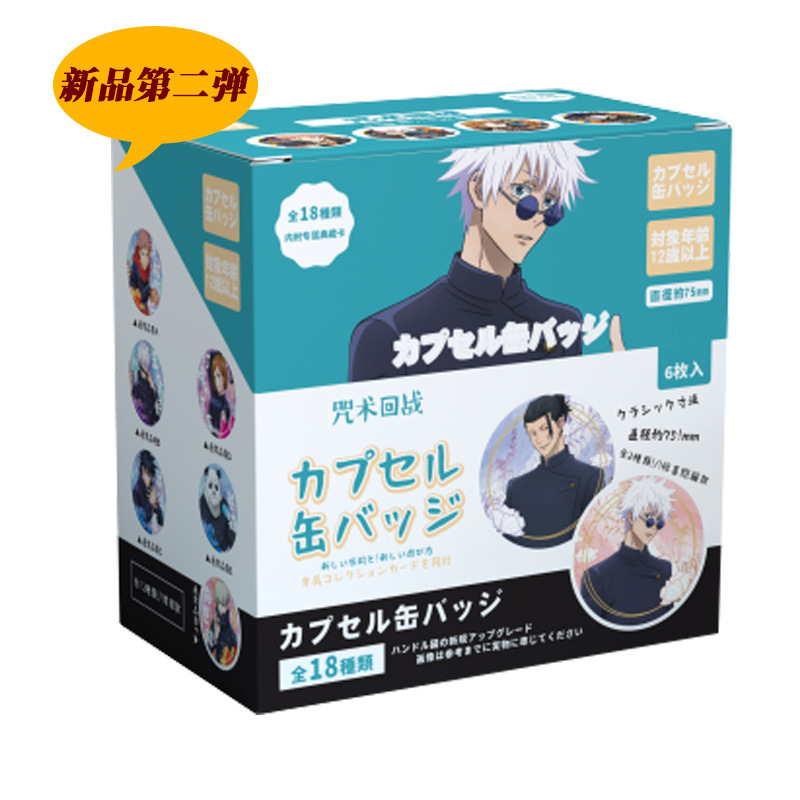 Jujutsu Kaisen anime pin 75mm 6pcs a set