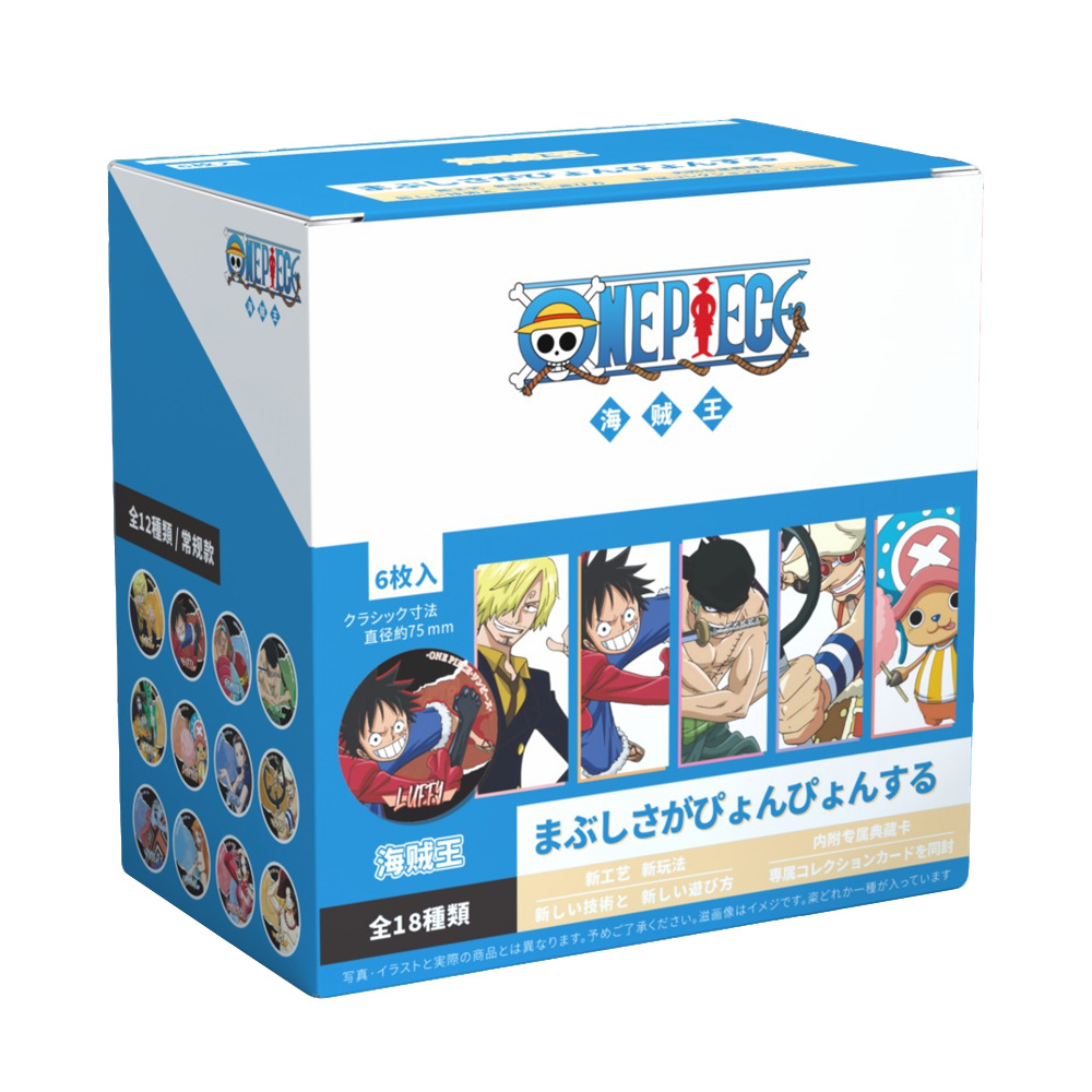 One Piece anime pin 75mm 6pcs a set