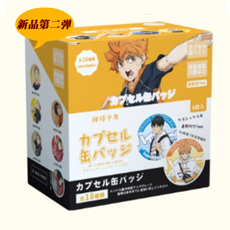 Haikyuu anime pin 75mm 6pcs a set