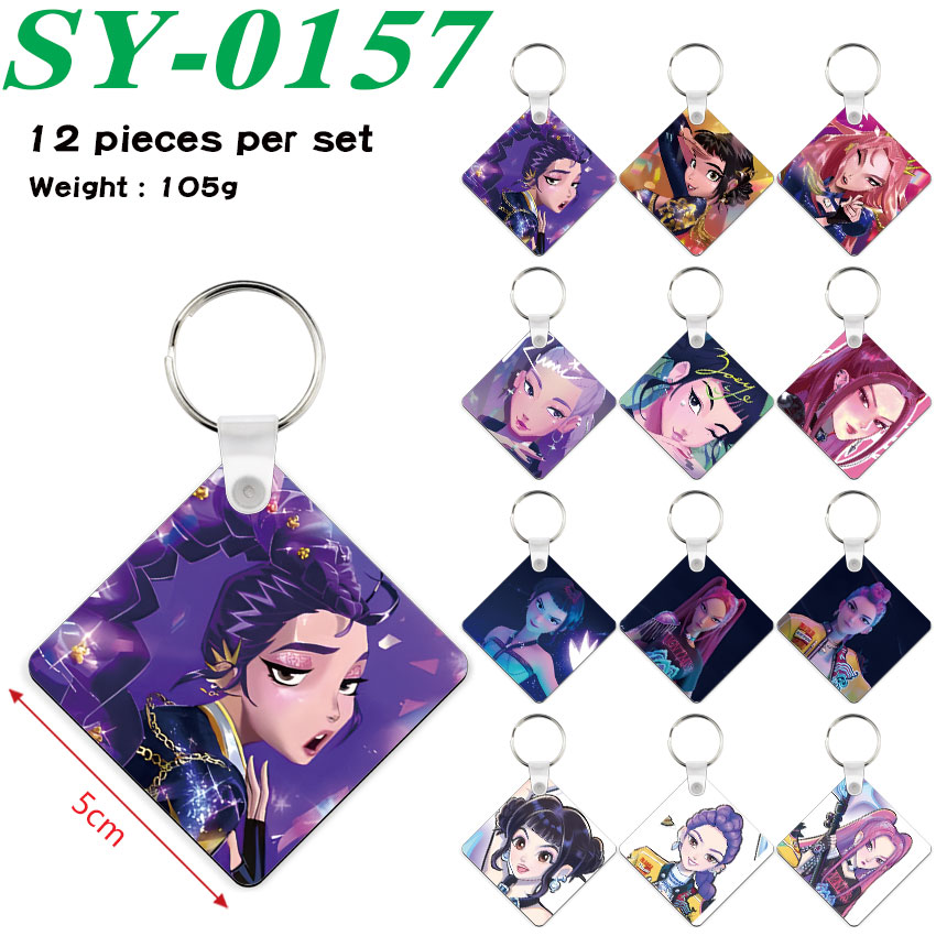 Kpop demon hunters anime keychain 12 pcs a set