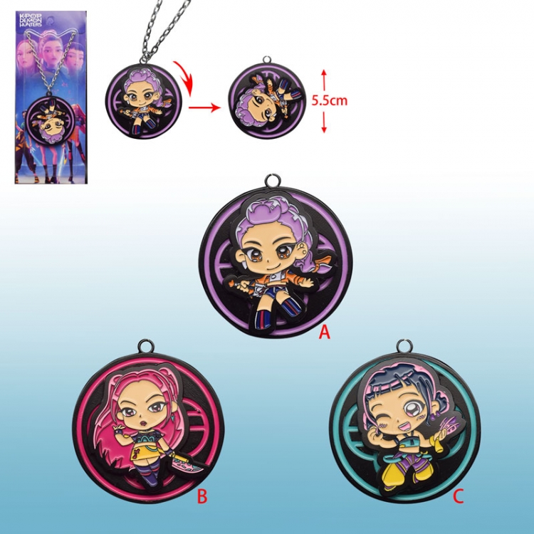 Kpop demon hunters anime necklace