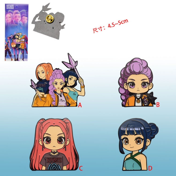 Kpop demon hunters anime pin