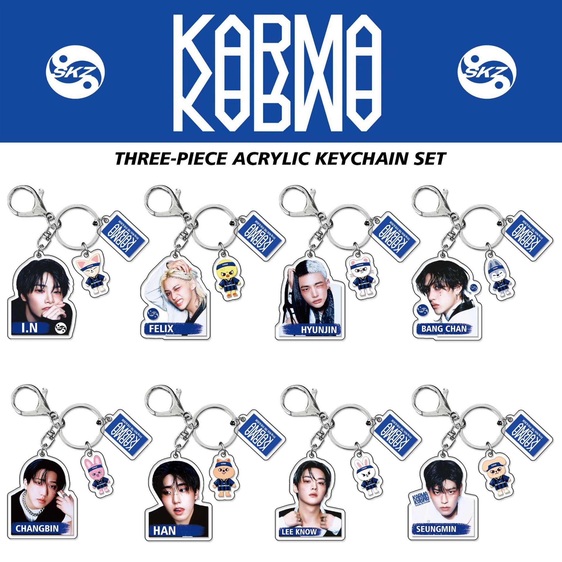 Straykids anime keychain