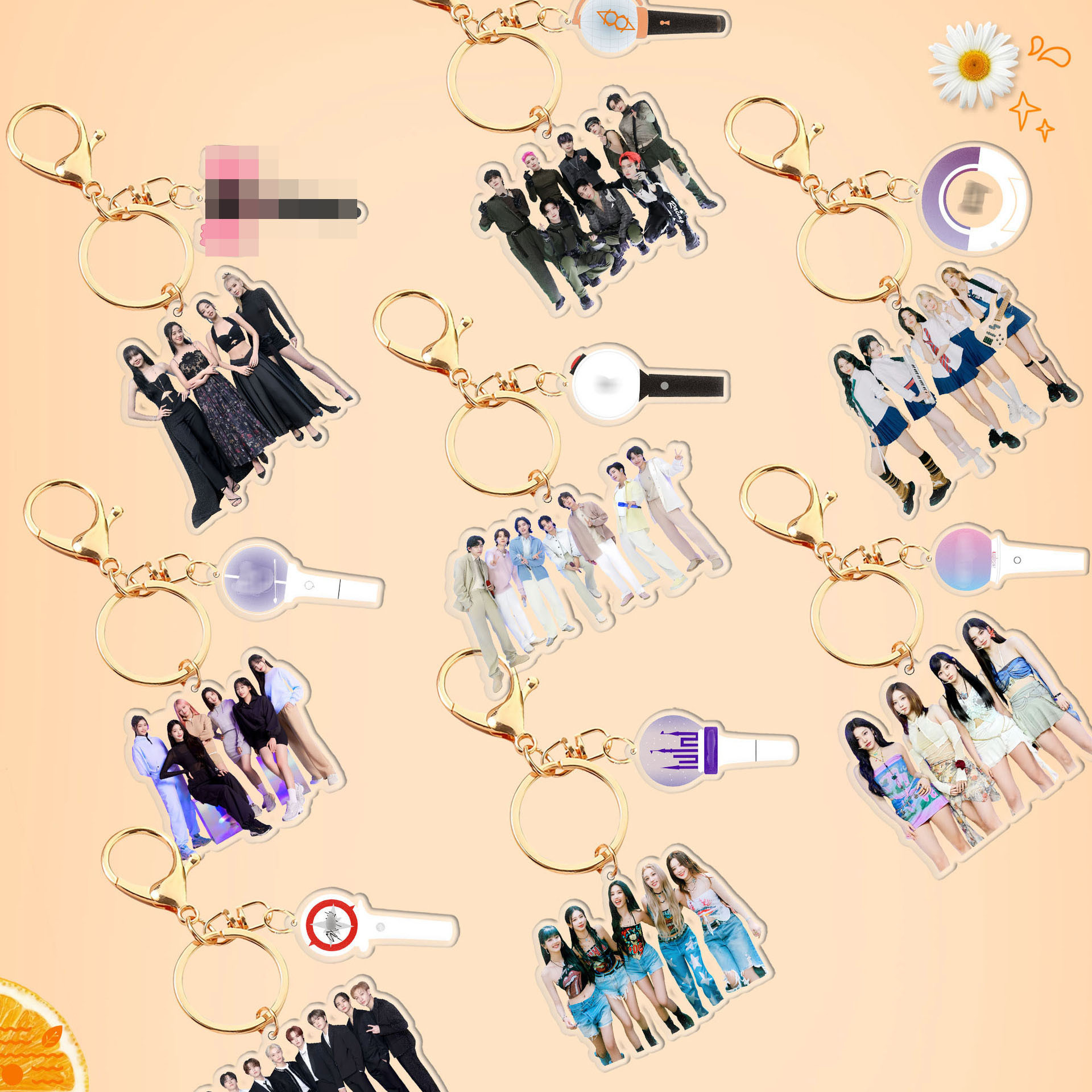Straykids anime keychain