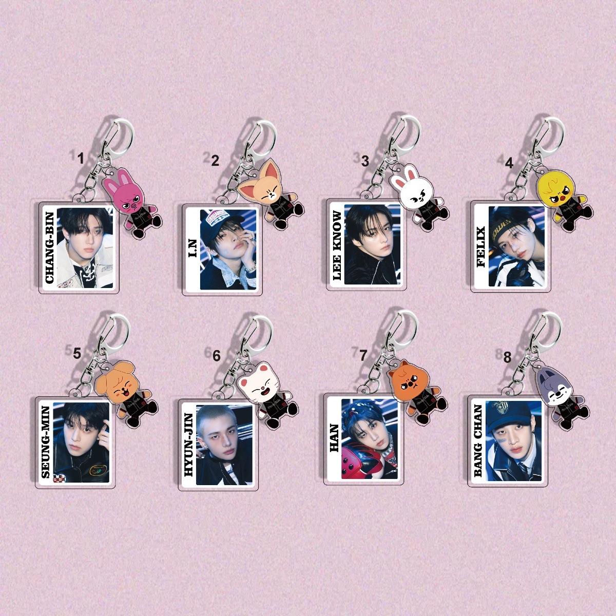 Straykids anime keychain