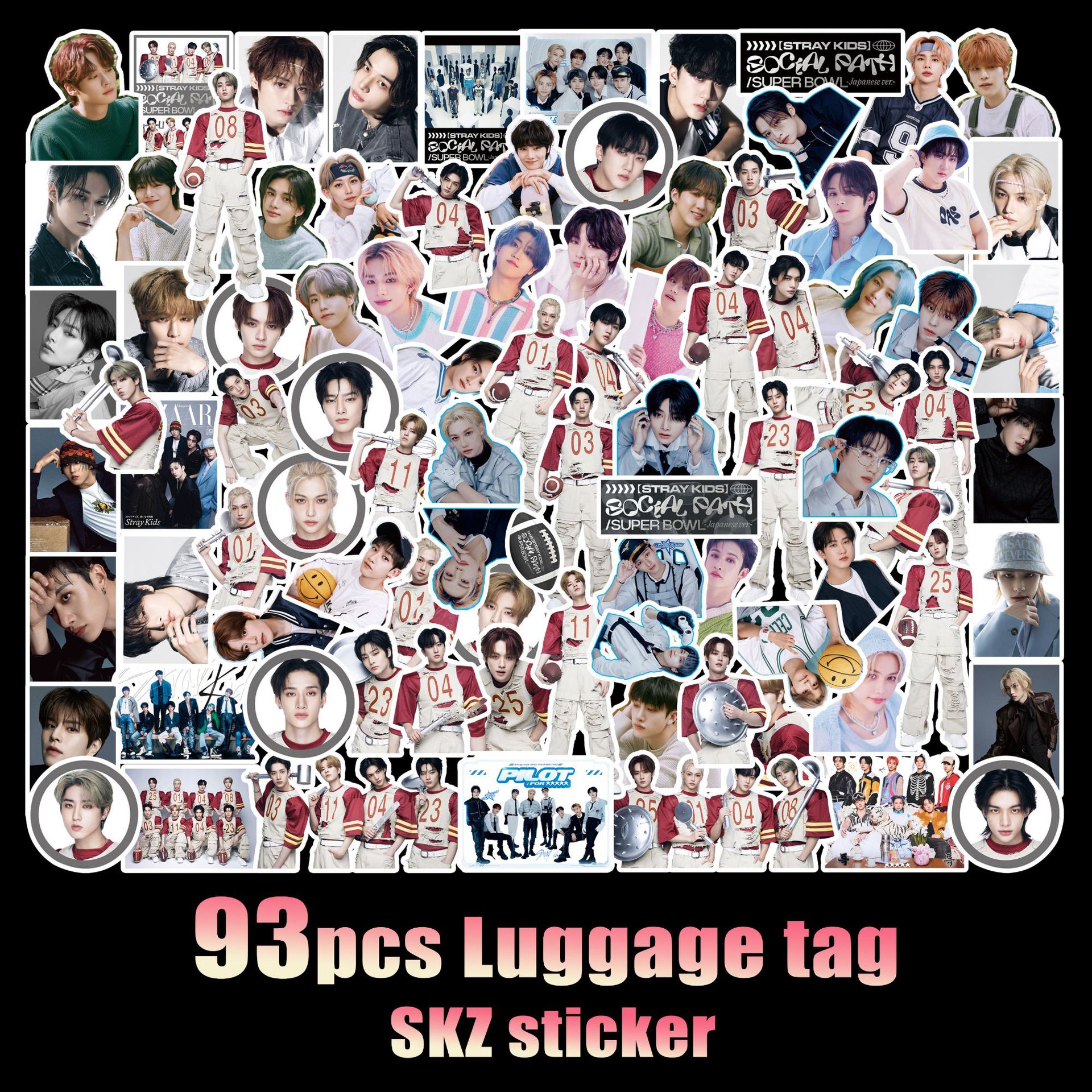 Straykids anime stickers 93pcs a set
