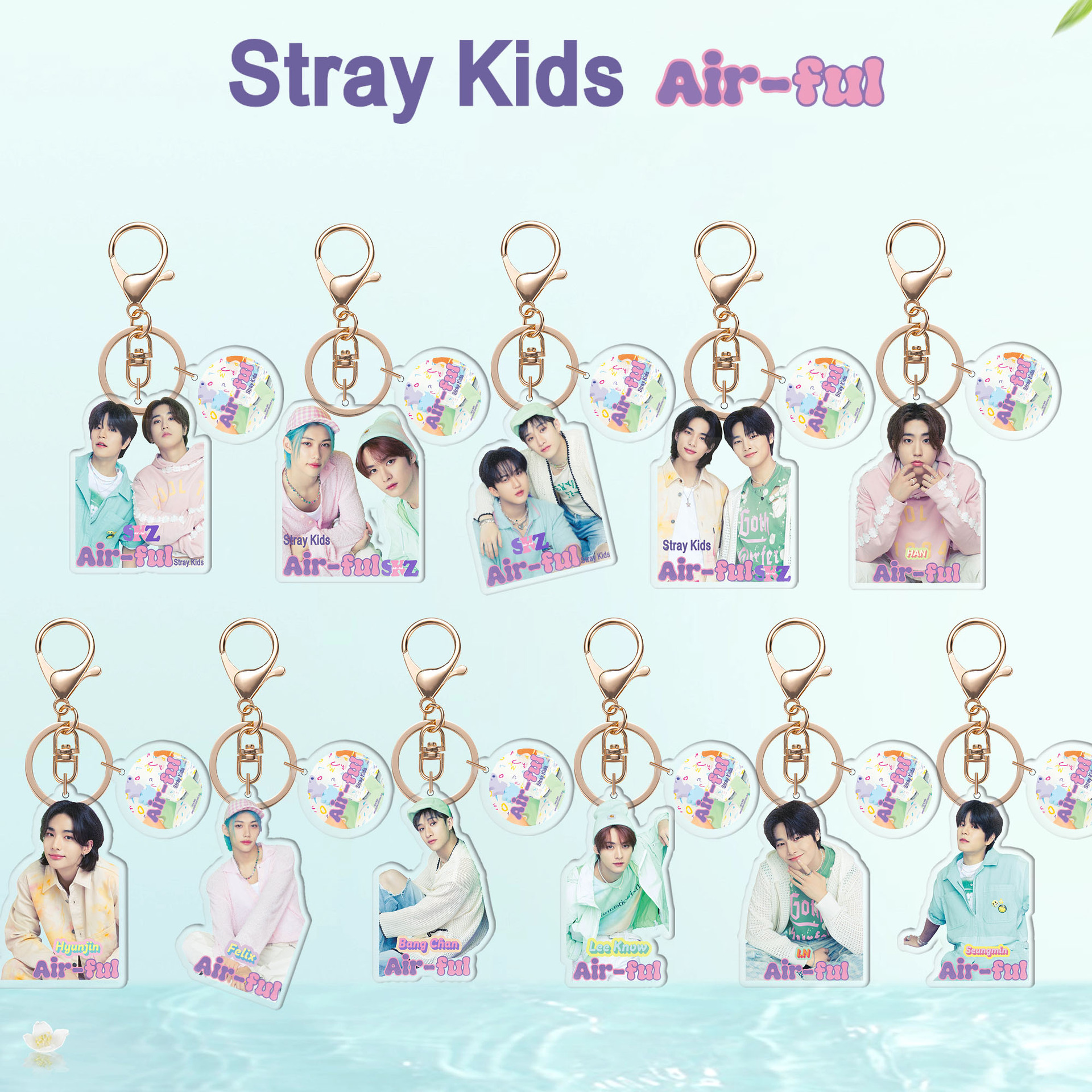 Straykids anime keychain