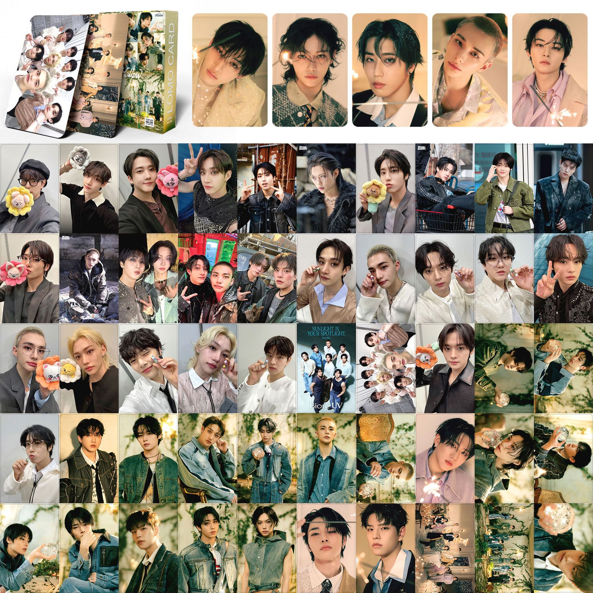 Straykids anime lomo cards price for a set of 55pcs