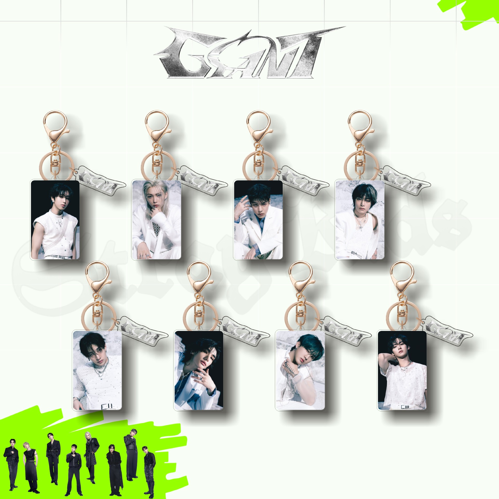 Straykids anime keychain