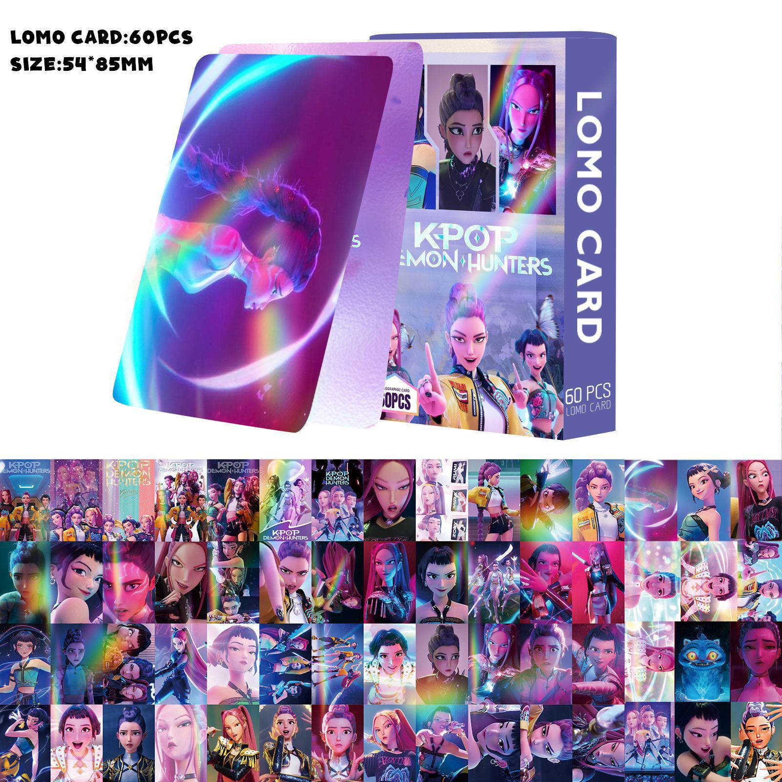 Kpop demon hunters anime lomo cards price for a set of 60 pcs
