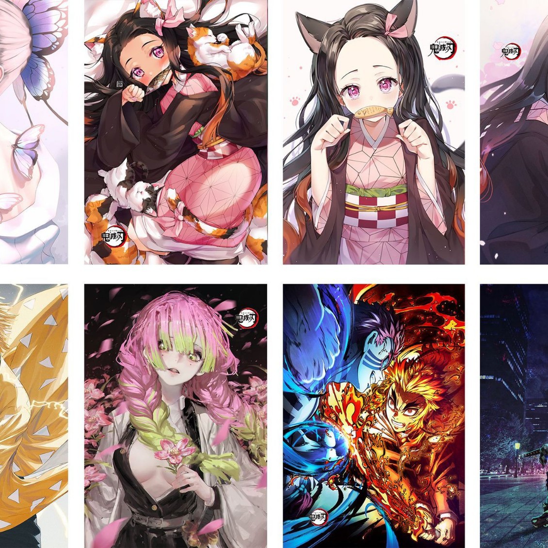 Demon slayer kimets anime poster price for a set of 8 pcs