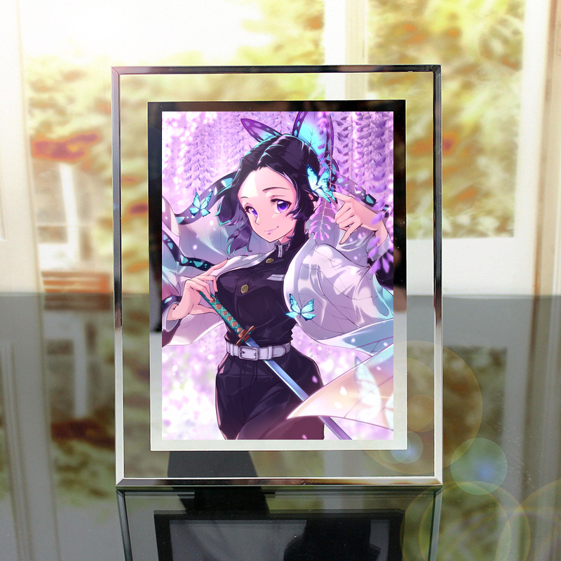 Demon slayer kimets anime crystal photo frame