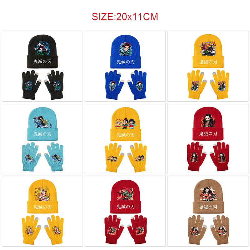 Demon slayer kimets anime glove set