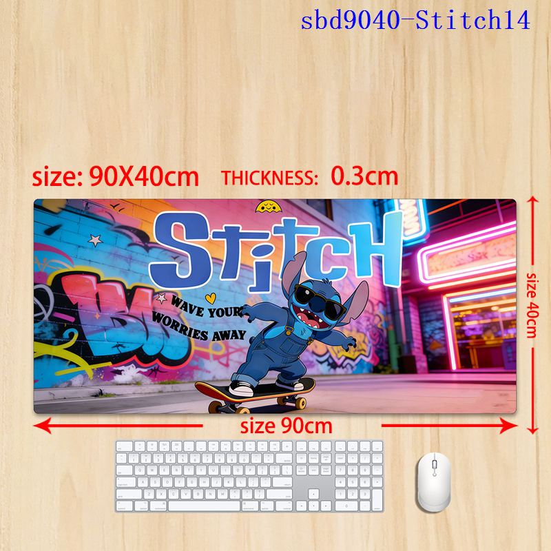 stitch anime mouse pad 90*30*0.3cm