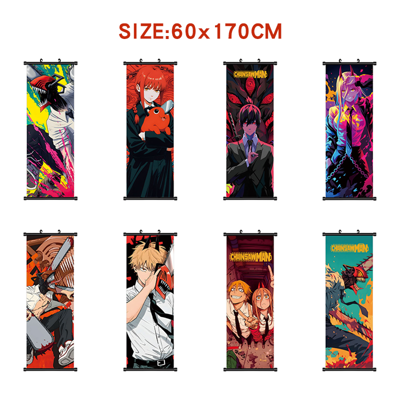 chainsaw man anime wallscroll 60*170cm