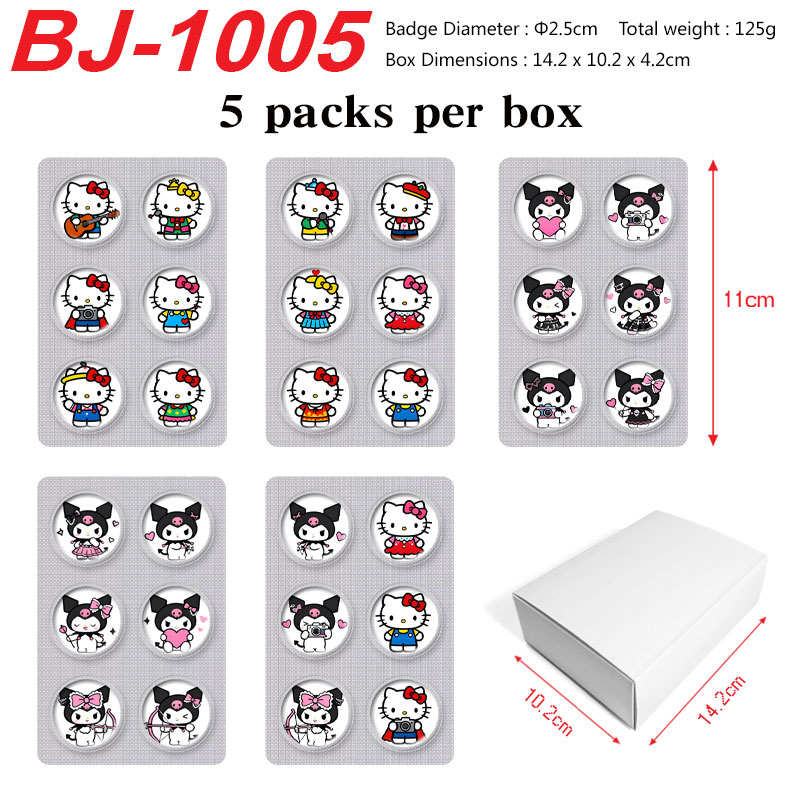 Kuromi anime pin set
