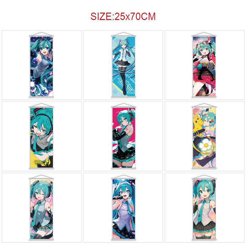 Hatsune Miku anime wallscroll 25*70cm price for 5 pcs