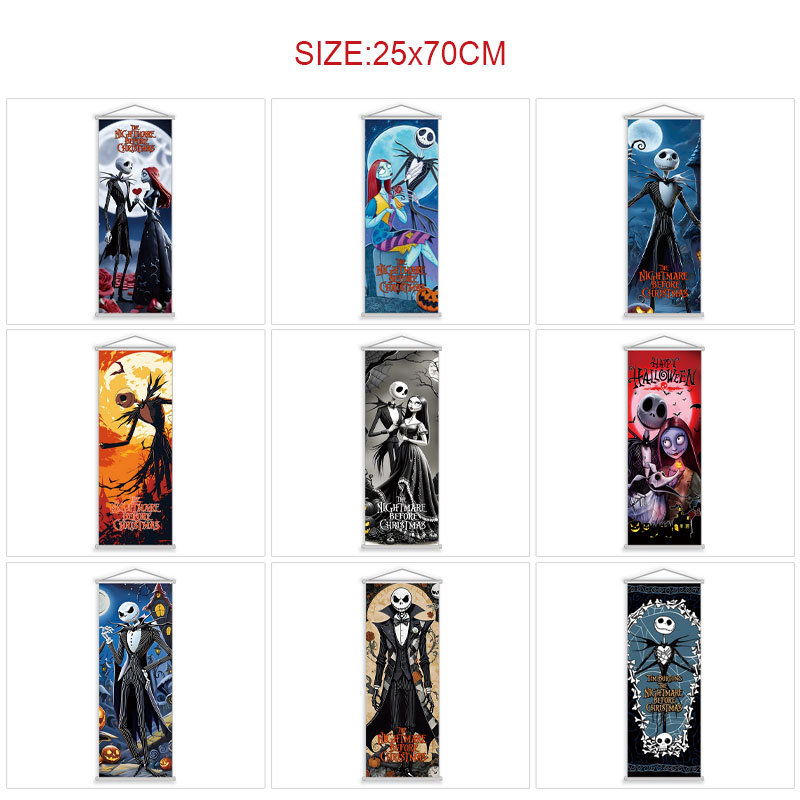 The nightmare before christmas anime wallscroll 25*70cm price for 5 pcs