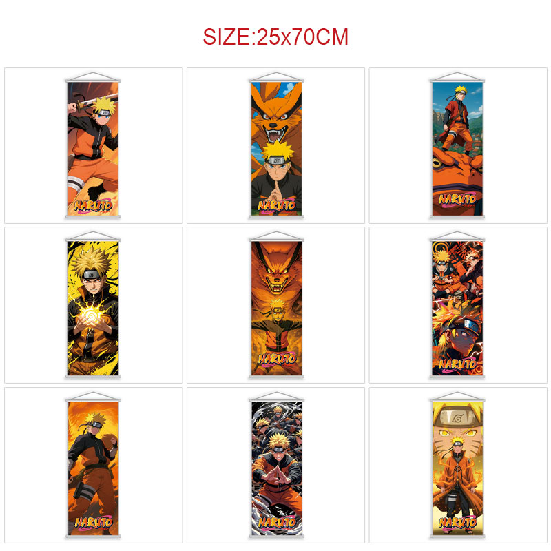 Naruto anime wallscroll 25*70cm price for 5 pcs