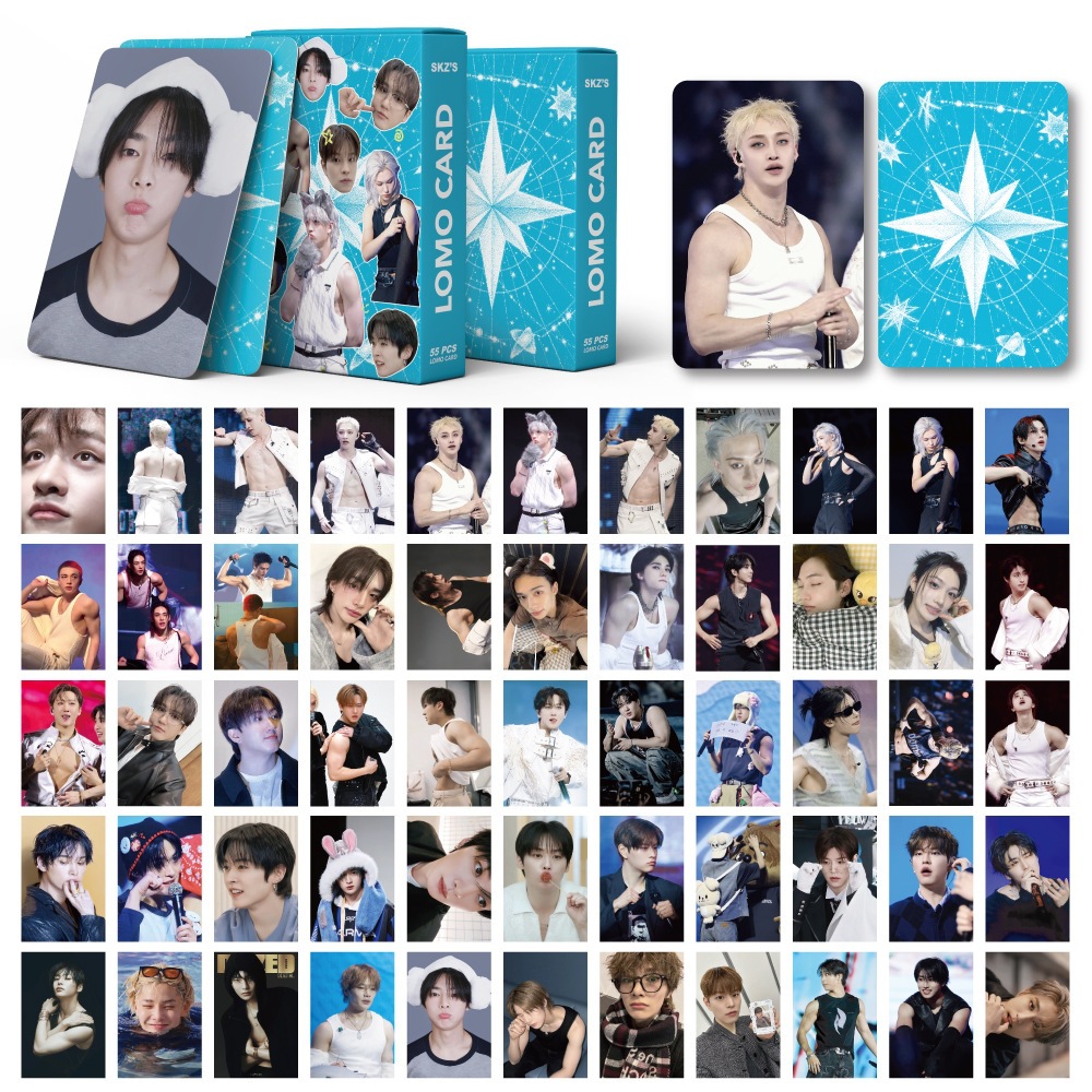 Straykids anime lomo cards price for a set of 55pcs