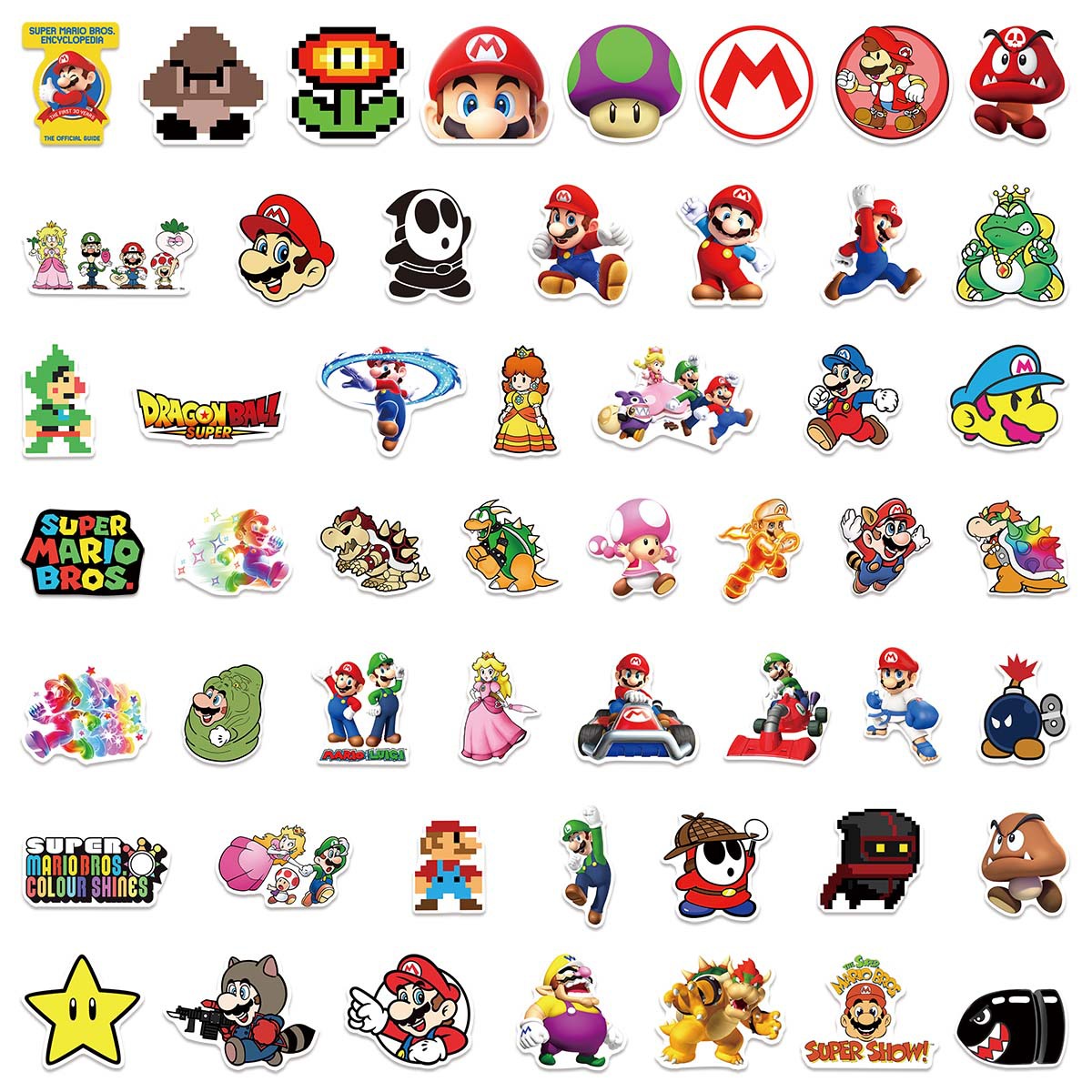 Super Mario anime waterproof stickers 50pcs a set