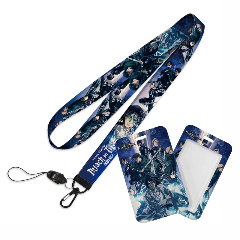Attack on Titan anime lanyard phonestrap 6pcs a set