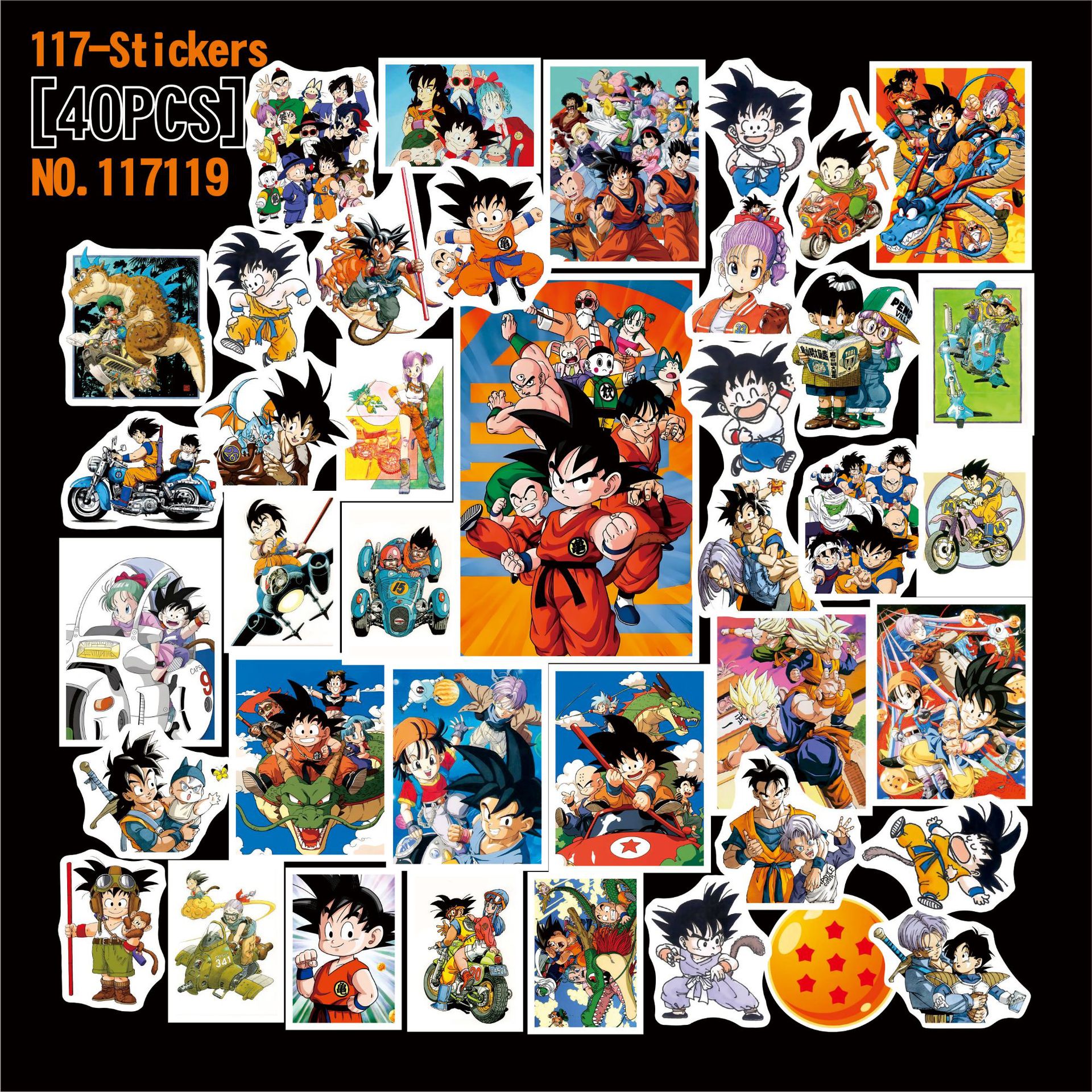 Dragon ball anime stickers 40pcs a set 2 pcs