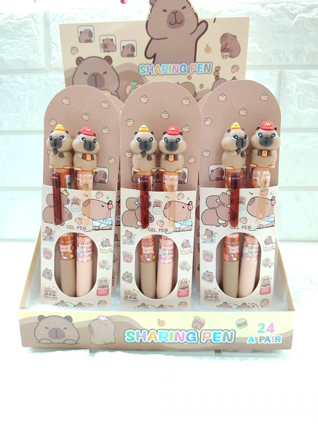 Capybara anime neutral pen 24pcs a set