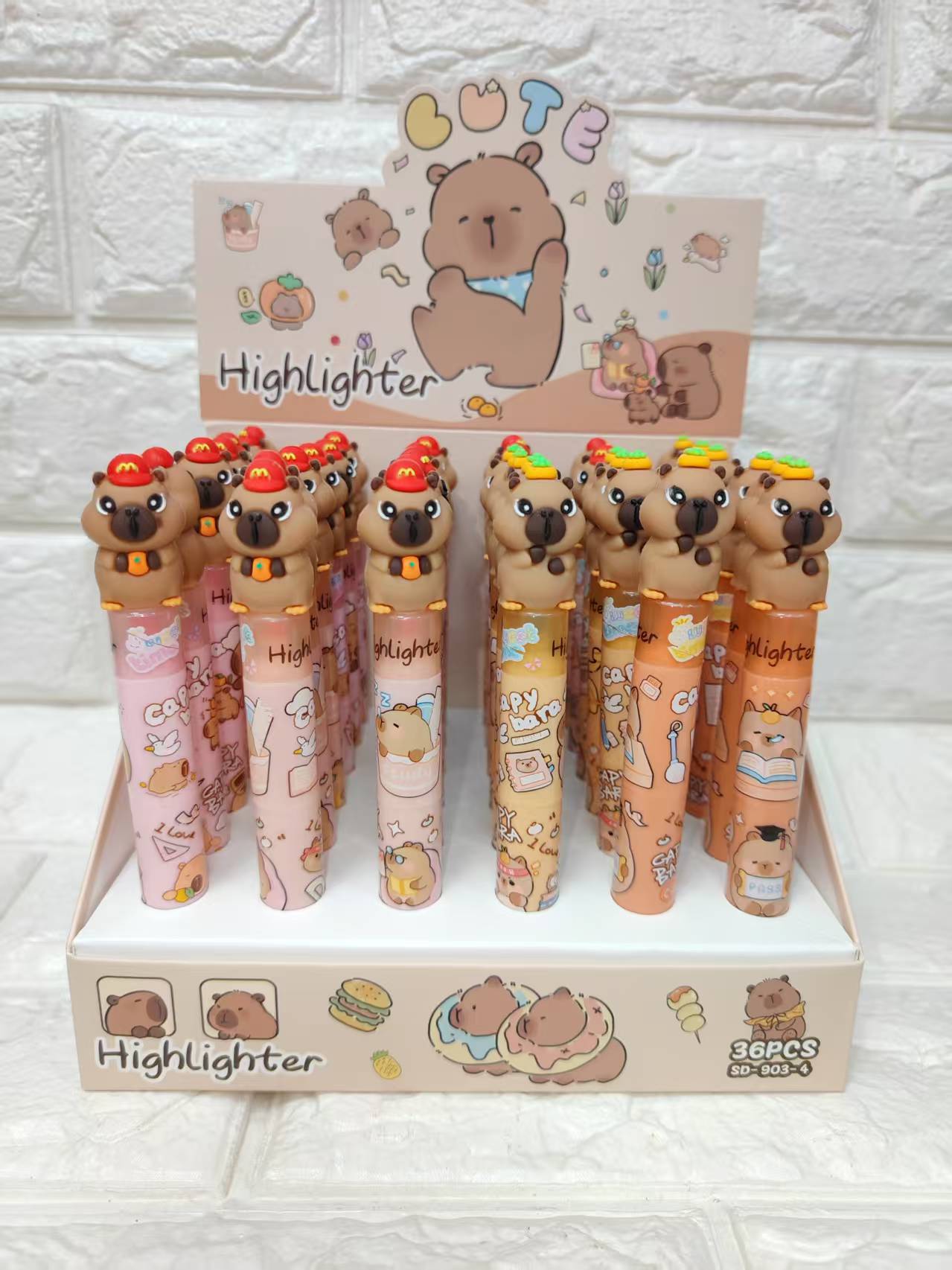 Capybara anime highlighter 36pcs a set